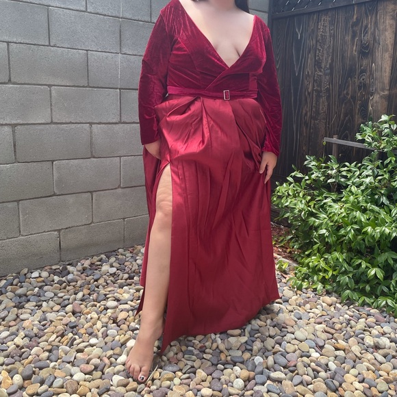 Velvet Satin Dress - Picture 7 of 11